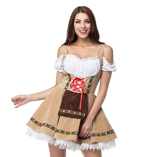 Xinchangda Damen Maid Outfit für Halloween Rollenspiel Kostüm mit Maid-inspirierten Kleid Sexy Kleid im Maid Style Outfit von Xinchangda