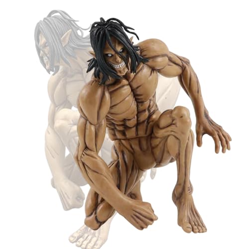 Xinchangda Eren Jaeger Figur Hockende Position Statuen 14cm PVC Collectible Eren Jaeger Anime Action Figure Desktop Dekoration Geburtstagsgeschenk für Anime Fans von Xinchangda