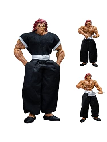 Xinchangda Hanma Yujiro Figur Multi Joint Action Statue Bewegliches Wechselzubehör Modell, 19 cm Hanma Baki Figur Anime Modell Battle Damage Style Sammlerstück Geschenke von Xinchangda
