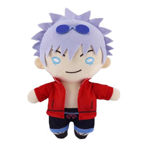 Xinchangda JJK Gojo Satoru Weiche Figur Geto Suguru Plüsch-Schlüsselanhänger 12 cm/23 cm JJK Anime Gefüllte Figuren Kissen Niedlich Cartoon Anhänger Heimdekoration von Xinchangda