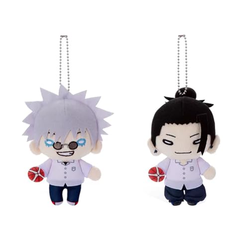 Xinchangda JJK Gojo Satoru Weiche Figur Geto Suguru Plüsch Schlüsselanhänger 12cm/23cm JJK Anime Stofffiguren Kissen Niedlicher Cartoon-Anhänger Heimdekoration von Xinchangda