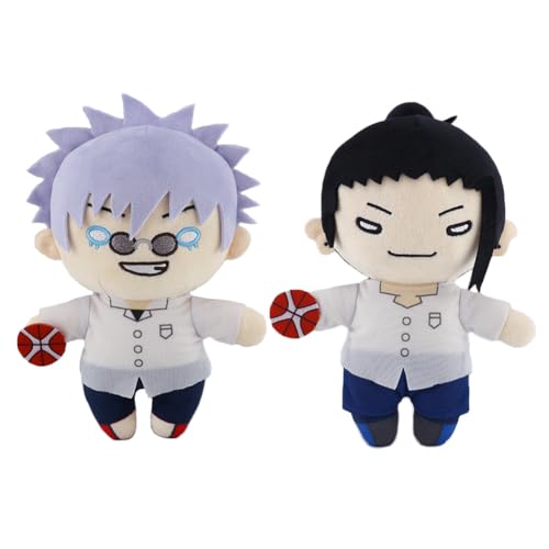 Xinchangda JJK Gojo Satoru Weiche Figur Geto Suguru Plüsch Schlüsselanhänger 12cm/23cm JJK Anime Stofffiguren Kissen Niedlicher Cartoon-Anhänger Heimdekoration von Xinchangda