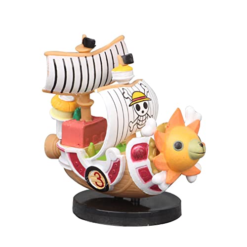 Xinchangda Japanische Anime-Figuren, die fröhlich gehen, tausend sonnig, kleines Boot-Modell, PVC-Ornament, Schreibtisch-Ornament, Geburtstagsgeschenke für Kinder, 7 cm von Xinchangda
