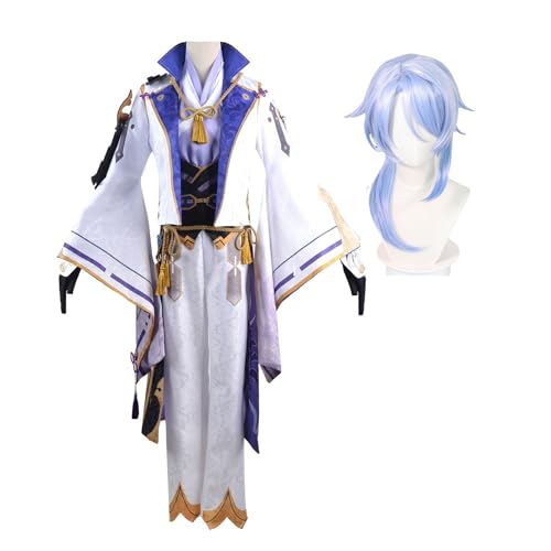 Xinchangda Kamisato Ayato Cosplay Kostüm für Männer Spiel Kamisato Ayato Cosplay Full Set Halloween Weihnachten Party Uniformen Anzug von Xinchangda