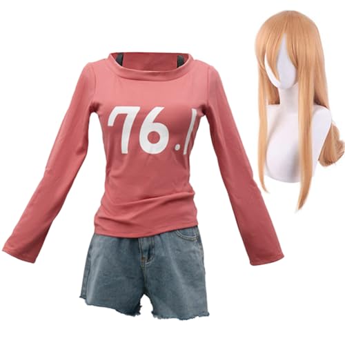 Xinchangda Kettensäge Mann Cosplay Kostüm Full Set, Power Anime Cosplay für Halloween Weihnachtsfeier, Anime Cosplay Outfit von Xinchangda