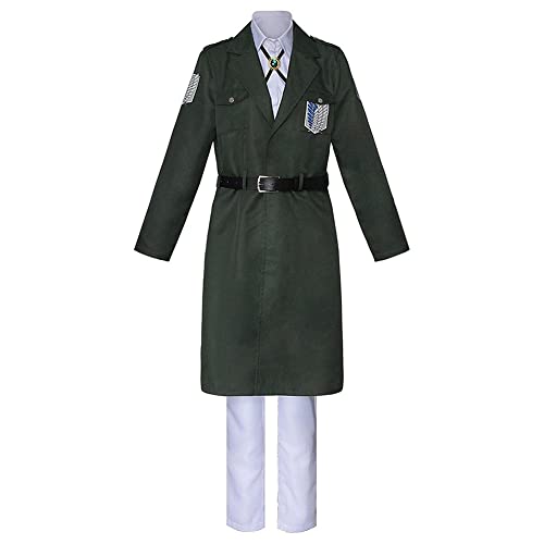 Xinchangda Levi Cosplay Kostüm Eren Jaeger Cosplay Outfits Anime Survey Corps Uniform Scouting Legion Freedom Wings Kostüm Lange Jacke Hose Komplettes Set für Halloween Xinchangda Levi Cosplay Kostüm Eren Jaeger Cosplay Outfits Anime Survey Corps Uniform Scouting Legion Freedom Wings Kostüm Lange Jacke Hose Komplettes Set für Halloween von Xinchangda