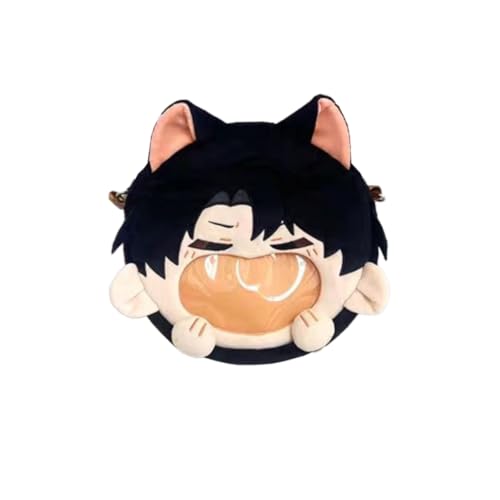 Xinchangda Levi Cosplay Tasche Anime Plüsch Umhängetasche Kann Abzeichen Cartoon JK Cosplay Schulter Rucksack Fan Anime Geburtstagsgeschenk von Xinchangda