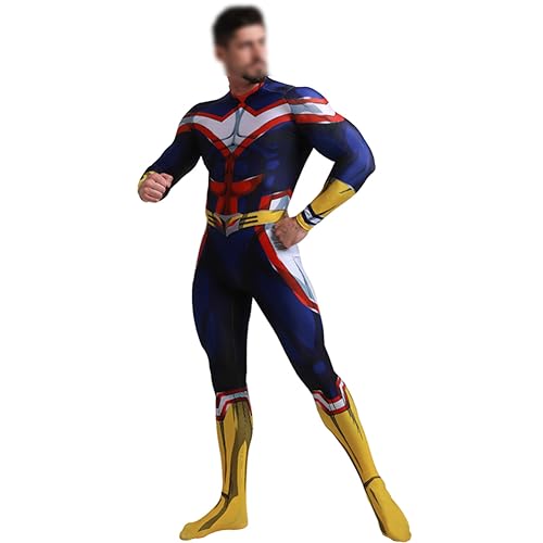 Xinchangda MHA Cosplay-Kostüm, Midoriya Izuku, Cosplay-Outfits, All·Might Overall, Kampfuniform-Kostüm, Halloween-Overall, Rollenspiel, Anime-Bodysuit-Outfit von Xinchangda