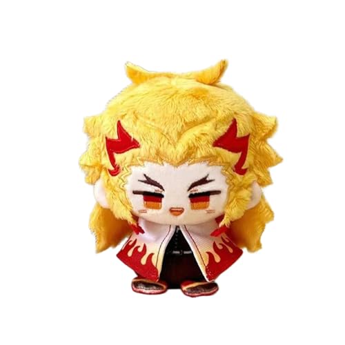 Xinchangda Rengoku Kyoujurou Plüsch Anime Figur Schlüsselanhänger Weiche Plüschfigur Anhänger Niedliche Rucksack Hängende Dekoration von Xinchangda