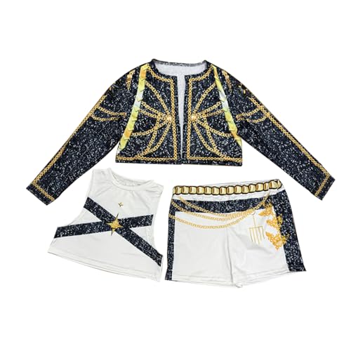 Xinchangda Rumi Cosplay Kostüm Zoey Mira Cosplay K-POP Sänger Bühnenaufführung Outfits Kurze Jacke Uniform Rock Komplettes Set für Anime Rollenspiele Halloween Xinchangda Rumi Cosplay Kostüm Zoey Mira Cosplay K-POP Sänger Bühnenaufführung Outfits Kurze Jacke Uniform Rock Komplettes Set für Anime Rollenspiele Halloween von Xinchangda