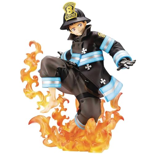 Xinchangda Shinra Kusakabe Anime Illustration Figure 16cm Flame Base Model Action Figure Desktop Decorations Christmas Collectibles Gifts for Fans von Xinchangda