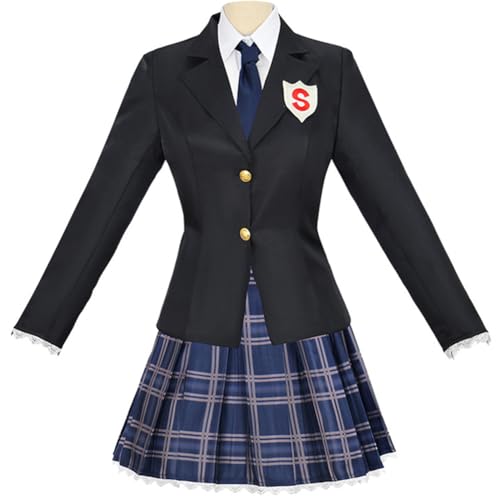 Xinchangda Strumpf Cosplay Kostüm Halloween Weihnachten Party Uniformen Komplettes Set Strumpf Anime Cosplay Outfit Kostüm College Uniform Komplettes Set von Xinchangda