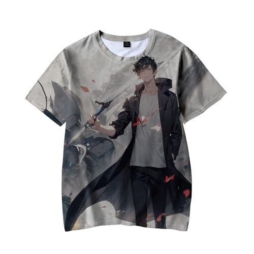 Xinchangda Sung Jin Woo T-Shirt Cha Hae-In Anime, kurzärmelig, Anime-Druck, Peripherie, kurzärmlig, lockere Manga-Geschenke Xinchangda Sung Jin Woo T-Shirt Cha Hae-In Anime, kurzärmelig, Anime-Druck, Peripherie, kurzärmlig, lockere Manga-Geschenke von Xinchangda