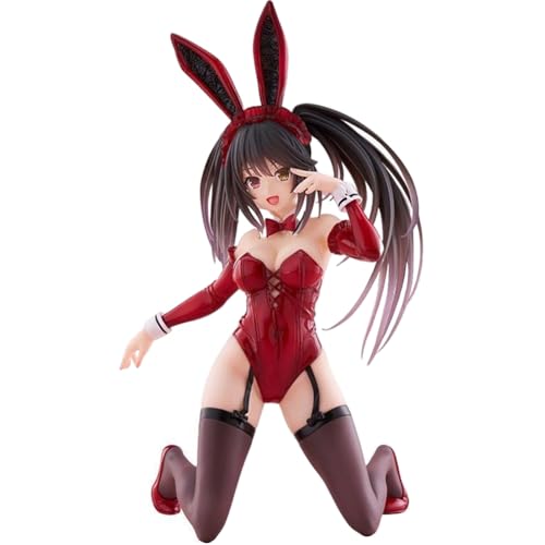 Xinchangda Tokisaki Kurumi Actionfigur Bunny Girl Anime Figur Tokisaki Kurumi Statue 18 cm kniende Pose PVC-Modelle Desktop-Dekorationssammlungen von Xinchangda