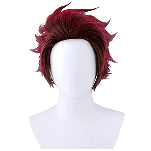 Xinchangda Tomioka Giyuu Cosplay Kostüm Kimetsu no Yaiba Cosplay Outfits Anime Japan Kamado mit Perücke und Umhang Jacke Uniformen Komplettes Set für Anime Halloween Kostüm von Xinchangda