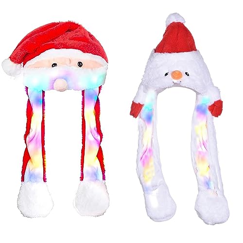 XineYuor 2 Stück Weihnachtsmütze,Plüsch Weihnachtsmann Mütze Partyhut,Nikolausmütze Weihnachts Mütze mit Beweglichen Ohren Weihnachtsmütze Lustige für Erwachsene Kinder Cosplay Weihnachten (C) XineYuor 2 Stück Weihnachtsmütze,Plüsch Weihnachtsmann Mütze Partyhut,Nikolausmütze Weihnachts Mütze mit Beweglichen Ohren Weihnachtsmütze Lustige für Erwachsene Kinder Cosplay Weihnachten (C) von XineYuor