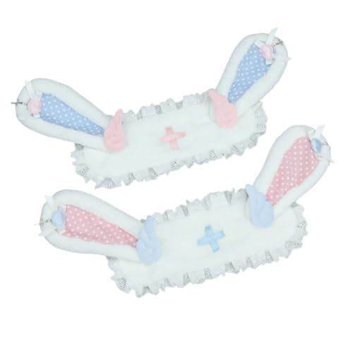 Xingbiyou 2 Stück Lolita Haarschmuck, Plüsch Engelsflügel Hasenohren Haarreif, Comic Con Cosplay Accessoire Xingbiyou 2 Stück Lolita Haarschmuck, Plüsch Engelsflügel Hasenohren Haarreif, Comic Con Cosplay Accessoire von Xingbiyou