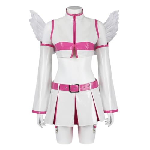 Xingbiyou 2.5 Dimensional Seduction Ririsa Amano Cosplay Kostüm, Damen Lederkostüm mit Flügeln, Halloween Party Outfit (S) von Xingbiyou
