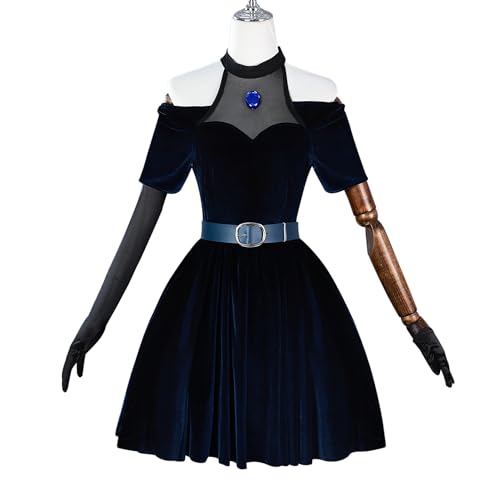 Xingbiyou Alien Stage Mizi Cosplay Kostüm, Blaues Samt-Cosplay-Outfit, Halloween-Karnevalskleid für Damen (XXL) von Xingbiyou