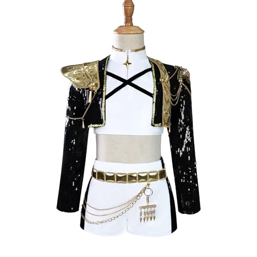 Xingbiyou Anime Cosplay Kostüm Set für Kinder, Rumi, Mira, Zoey, Halloween Karneval Party Verkleidung, Gruppenkostüm (Rumi, 130) von Xingbiyou