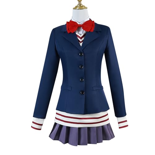Xingbiyou Anime Dandadan Shiratori Aira Cosplay Kostüm, Komplettes Uniform-Set mit Zubehör (XS) von Xingbiyou
