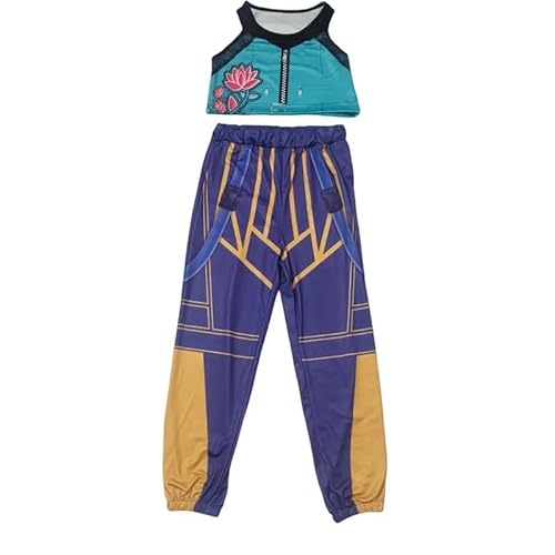 Xingbiyou Anime KPop Demon Hunters Cosplay Kostüm für Mädchen, Zoey Rumi Mira Charaktere, 3D-Druck Uniform Set, Halloween Rollenspiel Outfit (Zoey, 110) von Xingbiyou