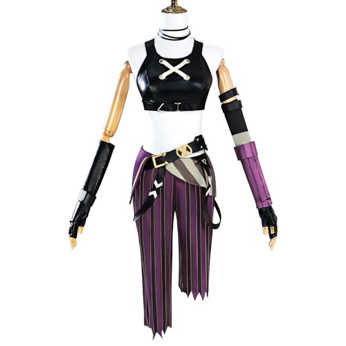 Xingbiyou Arcane 2 Loose Cannon Jin-x Kostüm, Karneval Cosplay Outfit für Damen (M) von Xingbiyou