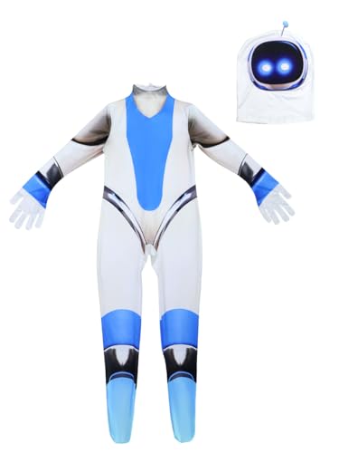 Xingbiyou Astro Robot Kostüm, Overall mit Kopfbedeckung, Karneval-Verkleidung für Kinder und Erwachsene (110) von Xingbiyou