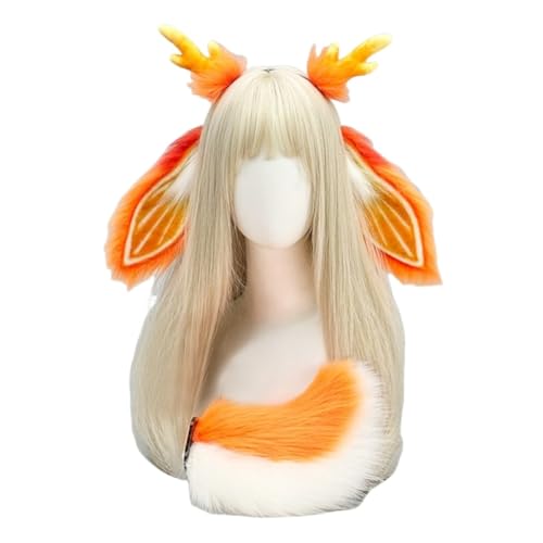 Xingbiyou Cosplay Haarreif mit Hasenohren und Schwanz, Elchgeweih, Lolita Halloween Party Accessoire Xingbiyou Cosplay Haarreif mit Hasenohren und Schwanz, Elchgeweih, Lolita Halloween Party Accessoire von Xingbiyou