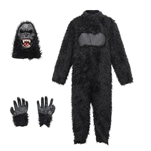 Xingbiyou Gorilla King Kong Kostüm für Erwachsene, Komplettset mit Maske, Handschuhe, Karnevalkostüm Xingbiyou Gorilla King Kong Kostüm für Erwachsene, Komplettset mit Maske, Handschuhe, Karnevalkostüm von Xingbiyou