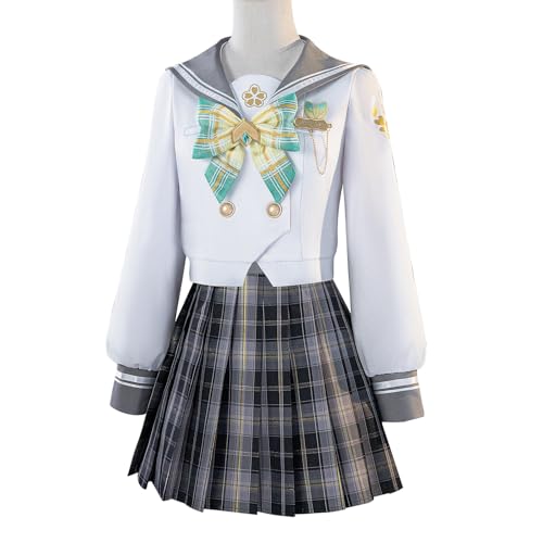 Xingbiyou Honkai Star Rail Firefly Cosplay Kostüm, JK Uniform für Damen, Karneval Party Rollenspiel Kleidung (XL) von Xingbiyou