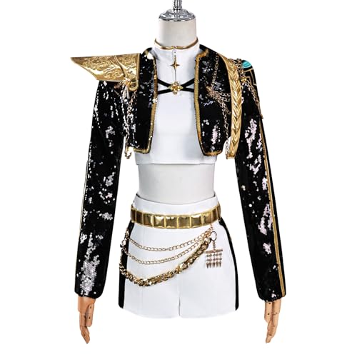 Xingbiyou Kpop Demon Hunters Cosplay Kostüm, Zoey Rumi Mira, Halloween Karneval Party Uniform (Rumi, XXL) von Xingbiyou