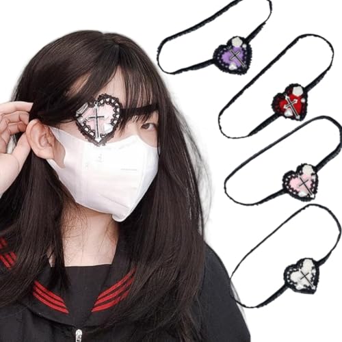 Xingbiyou Kreuz Augenbinde,Gothic Lolita Haarschmuck Set, 4-teilig, JK Comic-Con Cosplay Accessoires Xingbiyou Kreuz Augenbinde,Gothic Lolita Haarschmuck Set, 4-teilig, JK Comic-Con Cosplay Accessoires von Xingbiyou