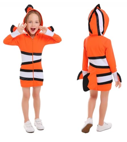 Xingbiyou Nemo Clownfisch Kostüm, Faschingskostüm für Kinder und Erwachsene, Karnevalkleid für Damen, Halloween und Weihnachten (Adult XL) von Xingbiyou