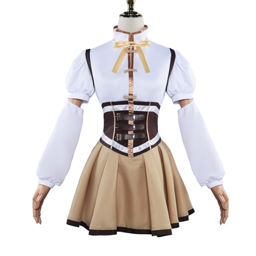 Xingbiyou Puella Magi Madoka Magica Tomoe Mami Cosplay Kostüm, Kleid mit Hut und Handschuhen, Halloween Rollenspiel (S) von Xingbiyou