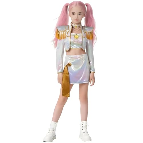 Xingbiyou Rumi Zoey Mira Kostüm für Kinder, Demon Hunters Uniform, Halloween Party Cosplay Verkleidung (Mira, 130) von Xingbiyou