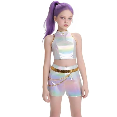Xingbiyou Rumi Zoey Mira Kostüm für Kinder, Demon Hunters Uniform, Halloween Party Cosplay Verkleidung (Rumi, 110) von Xingbiyou