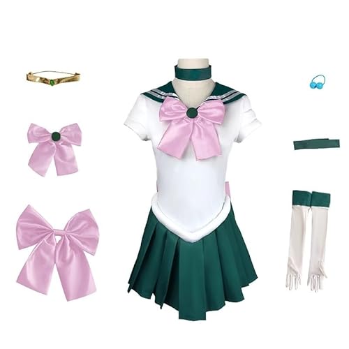 Xingbiyou Sailor Moon Anime Kostüm, Karneval Cosplay Uniform Kleid, Halloween Fasching Verkleidung (Kino Makoto, Child 120) von Xingbiyou