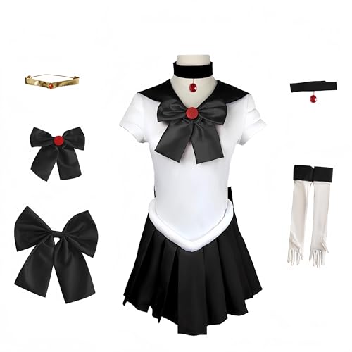 Xingbiyou Sailor Moon Anime Kostüm, Karneval Cosplay Uniform Kleid, Halloween Fasching Verkleidung (Meiou Setsuna, Child 140) von Xingbiyou
