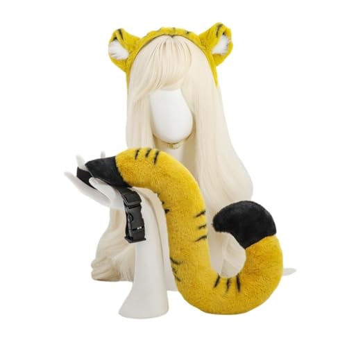 Xingbiyou Tiger Kostüm Accessoires Set, Haarreif und Schwanz, Halloween Tier Cosplay Requisiten Xingbiyou Tiger Kostüm Accessoires Set, Haarreif und Schwanz, Halloween Tier Cosplay Requisiten von Xingbiyou