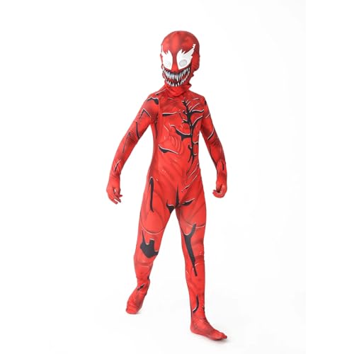 Xingbiyou Venom Superhelden-Kostüm, Jumpsuit für Kinder, Halloween-Cosplay-Anzug für Jungen (B, 110) von Xingbiyou