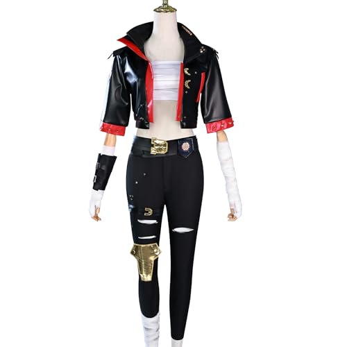 Xingbiyou Vi Arcane Cosplay Kostüm, Videospiel-Outfit, Halloween Karneval Verkleidung (XS) von Xingbiyou