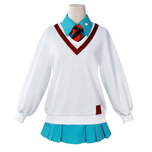 Xingbiyou Yuzuriha Anime Cosplay Kostüm, JK Schuluniform Set, Pullover, Rock, Hemd, Krawatte (S) von Xingbiyou