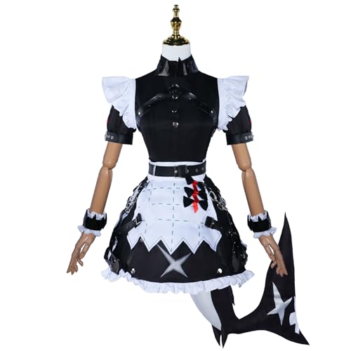 Xingbiyou Zenless Zone Zero Ellen Joe Kostüm Set, Cosplay Kleid mit Schwanz, ZZZ Charakter Kostüm (L) von Xingbiyou