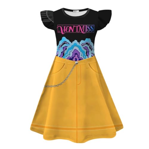 Xingbiyou Zoey Mira Rumi Demon Hunters Kostüm, Fliegendes Ärmel Kleid für Mädchen, K-Pop Idol Rollenspiel, Halloween Verkleidung (Mira, 110cm) von Xingbiyou