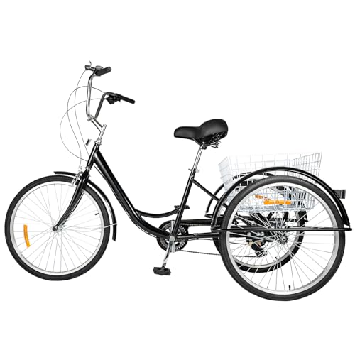 24 Zoll 8-Gang Dreirad für Erwachsene & Senioren, faltbares Dreirad Fahrrad mit verstellbarem Sitz & Lenker, Einkaufskorb, Sicherheitsbremse, 120kg Tragkraft 24 Zoll 8-Gang Dreirad für Erwachsene & Senioren, faltbares Dreirad Fahrrad mit verstellbarem Sitz & Lenker, Einkaufskorb, Sicherheitsbremse, 120kg Tragkraft von Xingfx