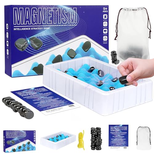 Magnet Spiel - Schachbrett Magnetisch - Magnetisches Schachspiel - Tisch-Magnetspiel, Puzzle Checkers Spiel - Tragbares Magnetspiel Kinder & Erwachsene Partyzubehör für Familientreffen Qipan (Schwamm von Xingsky