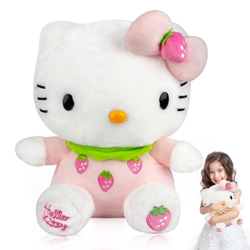 Xingsky Cat Plush, Hello Kitty Plüschtier 30cm Cat Plushie Kawaii kuscheltiere für Kinder Mädchen Erwachsene Geburtstage Weihnachten Party - kleine Erdbeere Xingsky Cat Plush, Hello Kitty Plüschtier 30cm Cat Plushie Kawaii kuscheltiere für Kinder Mädchen Erwachsene Geburtstage Weihnachten Party - kleine Erdbeere von Xingsky