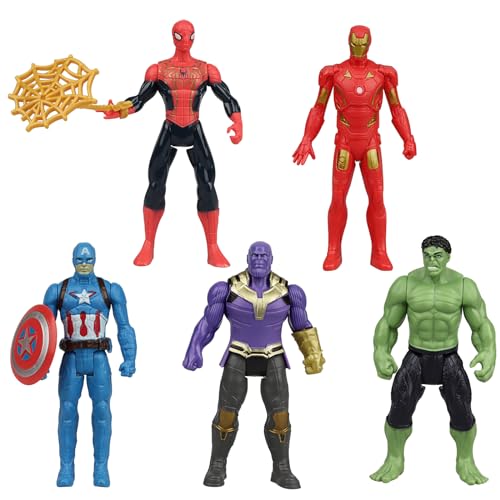 Xingsky Marvel Figuren Set - 5 Stück Mini Avengers, Klein für Kinder Junge Geburtstags Kuchen Dekoration Party Autodekoration Xingsky Marvel Figuren Set - 5 Stück Mini Avengers, Klein für Kinder Junge Geburtstags Kuchen Dekoration Party Autodekoration von Xingsky