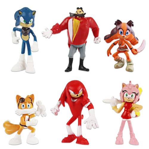 Xingsky Mini Figuren Set, Sonic Figuren Tortendeko 6 Stück Sonic Torte Topper, Geburtstagsdeko Torte für Kinder Mädchen Geburtstags Kuchen Dekoration Babyparty Modell Spielzeug Cupcake Toppers Xingsky Mini Figuren Set, Sonic Figuren Tortendeko 6 Stück Sonic Torte Topper, Geburtstagsdeko Torte für Kinder Mädchen Geburtstags Kuchen Dekoration Babyparty Modell Spielzeug Cupcake Toppers von Xingsky